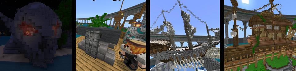 Panorama of the Minecraft Bedrock Marketplace product Mystery Isles created by FTB.