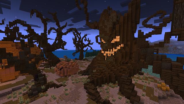 Screenshot of the Minecraft Bedrock Marketplace product Pumkin Patch Survival Spawn created by FTB.