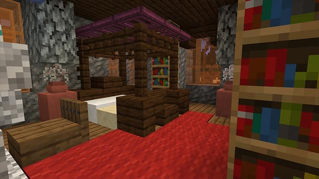 Screenshot of the Minecraft Bedrock Marketplace product Spooky Manor Survival Spawn created by FTB.