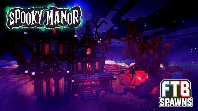 Thumbnail of the Minecraft Bedrock Marketplace product Spooky Manor Survival Spawn created by FTB.