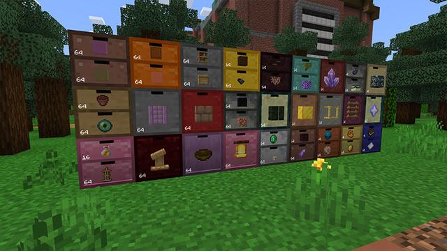 Screenshot of the Minecraft Bedrock Marketplace product Storage Drawers created by FTB.