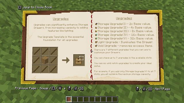 Screenshot of the Minecraft Bedrock Marketplace product Storage Drawers created by FTB.