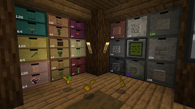 Screenshot of the Minecraft Bedrock Marketplace product Storage Drawers created by FTB.