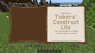 Screenshot of the Minecraft Bedrock Marketplace product Tinkers' Construct Lite created by FTB.
