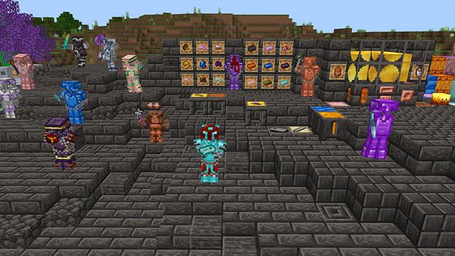 Screenshot of the Minecraft Bedrock Marketplace product Tinkers' Construct created by FTB.