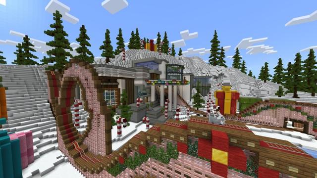 Screenshot of the Minecraft Bedrock Marketplace product Christmas Winter Mansion created by Fun Creators.