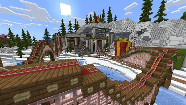 Screenshot of the Minecraft Bedrock Marketplace product Christmas Winter Mansion created by Fun Creators.