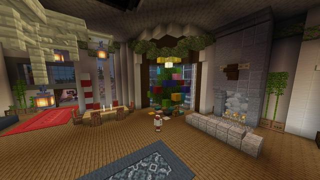 Screenshot of the Minecraft Bedrock Marketplace product Christmas Winter Mansion created by Fun Creators.