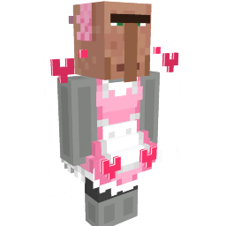 Thumbnail of the Minecraft Bedrock Marketplace product Cute Dress Villager created by Fun Creators.
