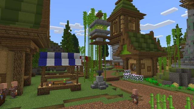Screenshot of the Minecraft Bedrock Marketplace product Medieval Village created by Fun Creators.