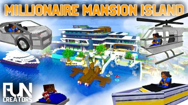 Thumbnail of the Minecraft Bedrock Marketplace product Millionaire Mansion Island created by Fun Creators.