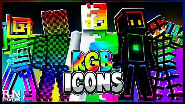 Thumbnail of the Minecraft Bedrock Marketplace product RGB Icons created by Fun Creators.