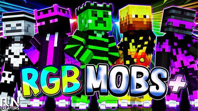 Thumbnail of the Minecraft Bedrock Marketplace product RGB Mobs+ created by Fun Creators.