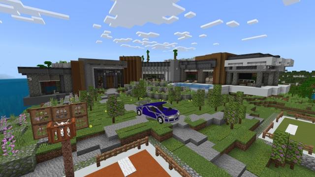 Screenshot of the Minecraft Bedrock Marketplace product Ultimate Modern Mansion created by Fun Creators.