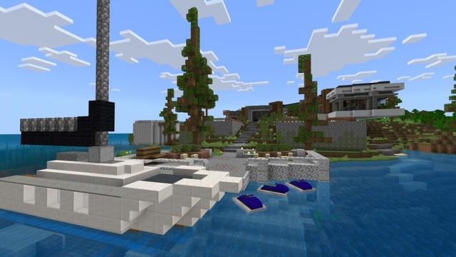Screenshot of the Minecraft Bedrock Marketplace product Ultimate Modern Mansion created by Fun Creators.