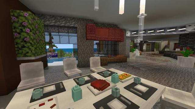 Screenshot of the Minecraft Bedrock Marketplace product Ultimate Modern Mansion created by Fun Creators.
