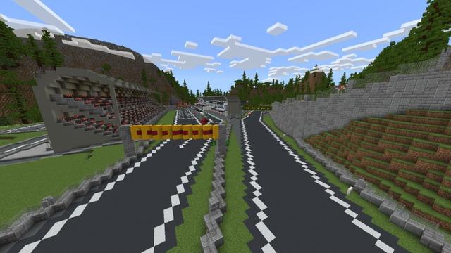 Screenshot of the Minecraft Bedrock Marketplace product Ultimate Race Track created by Fun Creators.