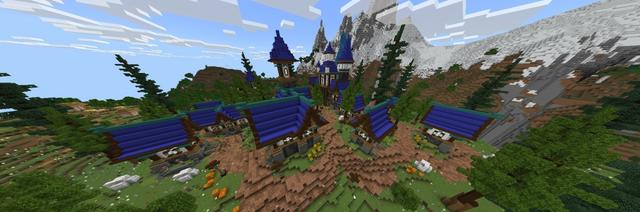Panorama of the Minecraft Bedrock Marketplace product Ultimate Survival Village created by Fun Creators.
