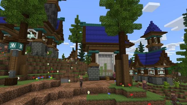 Screenshot of the Minecraft Bedrock Marketplace product Ultimate Survival Village created by Fun Creators.