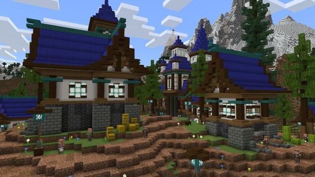 Screenshot of the Minecraft Bedrock Marketplace product Ultimate Survival Village created by Fun Creators.