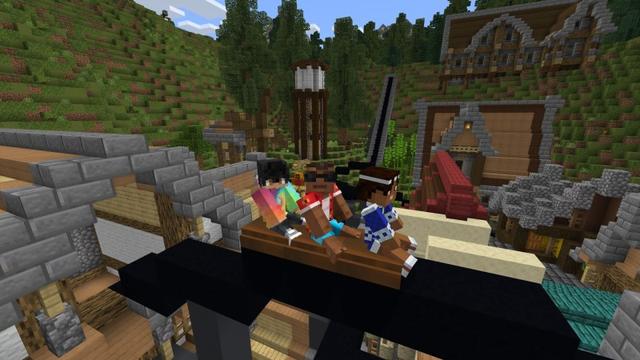 Screenshot of the Minecraft Bedrock Marketplace product Utopia Park Theme Park created by Fun Creators.