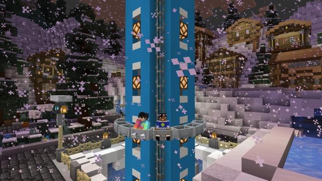 Screenshot of the Minecraft Bedrock Marketplace product Utopia Park Theme Park created by Fun Creators.