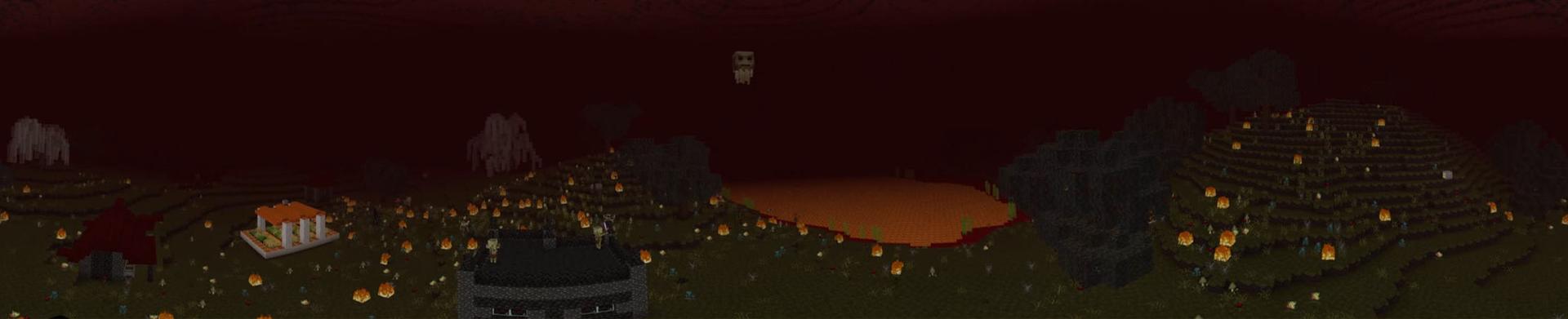 Panorama of the Minecraft Bedrock Marketplace product Beyond the Nether created by G2Crafted.