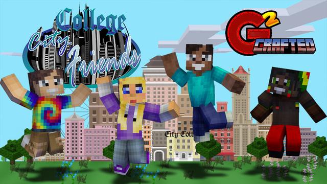 Thumbnail of the Minecraft Bedrock Marketplace product City College Friends created by G2Crafted.