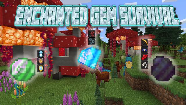 Thumbnail of the Minecraft Bedrock Marketplace product Enchanted Gem Survival created by G2Crafted.