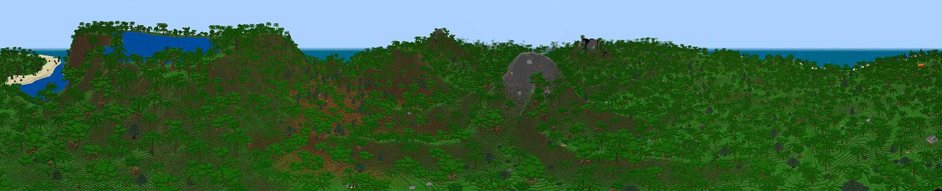 Panorama of the Minecraft Bedrock Marketplace product Island Of The Fierce created by G2Crafted.