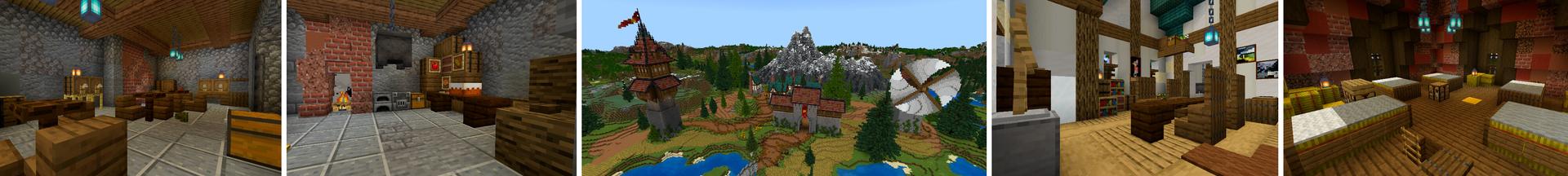 Panorama of the Minecraft Bedrock Marketplace product Middle Ages: Village Roleplay created by G2Crafted.