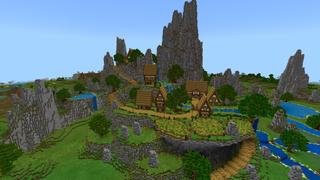 Screenshot of the Minecraft Bedrock Marketplace product Mountain Goat Village created by G2Crafted.