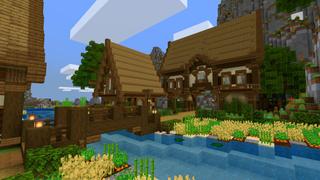 Screenshot of the Minecraft Bedrock Marketplace product Mountain Goat Village created by G2Crafted.