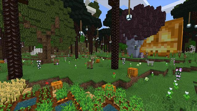 Screenshot of the Minecraft Bedrock Marketplace product Mystic Woodland Survival created by G2Crafted.