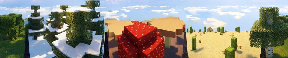 Panorama of the Minecraft Bedrock Marketplace product Planet Survivalsphere created by G2Crafted.