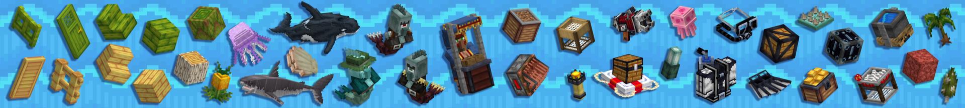 Panorama of the Minecraft Bedrock Marketplace product Raft Survival 2 created by G2Crafted.