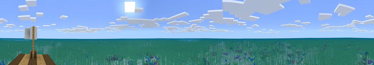 Panorama of the Minecraft Bedrock Marketplace product Raft Survival created by G2Crafted.