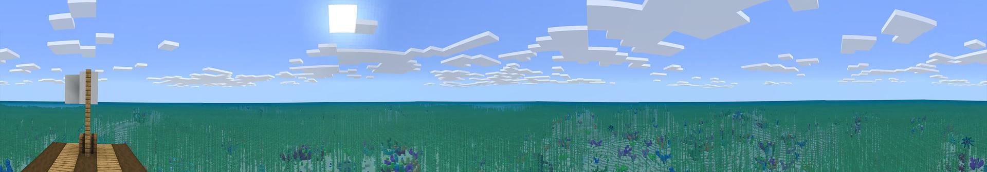 Panorama of the Minecraft Bedrock Marketplace product Raft Survival created by G2Crafted.
