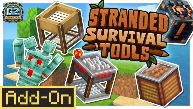 Thumbnail of the Minecraft Bedrock Marketplace product Stranded Survival Tools created by G2Crafted.
