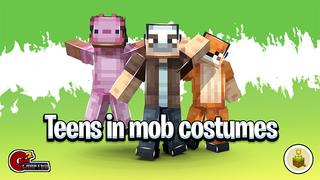 Thumbnail of the Minecraft Bedrock Marketplace product Teens in mob costumes created by G2Crafted.