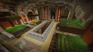 Screenshot of the Minecraft Bedrock Marketplace product Underground Volcano Base created by G2Crafted.