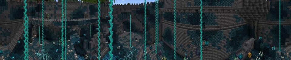 Panorama of the Minecraft Bedrock Marketplace product Wardens Kingdom created by G2Crafted.