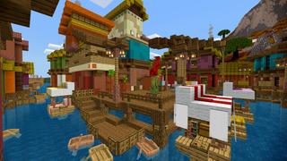 Screenshot of the Minecraft Bedrock Marketplace product Water Town created by G2Crafted.
