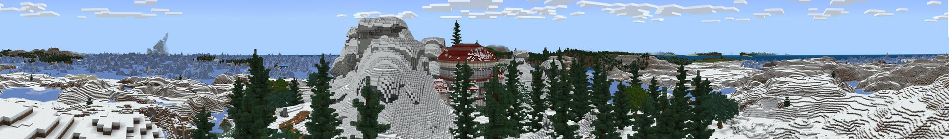 Panorama of the Minecraft Bedrock Marketplace product Winter Craftable Bases created by G2Crafted.