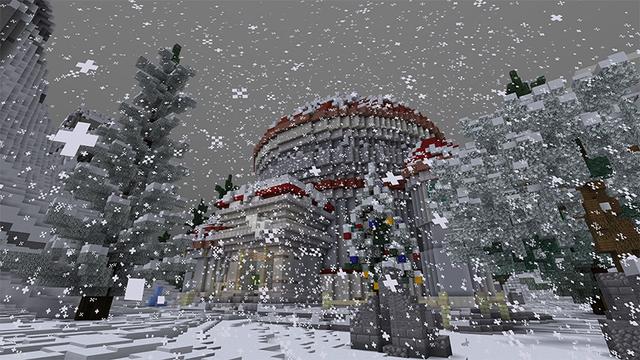 Screenshot of the Minecraft Bedrock Marketplace product Winter Craftable Bases created by G2Crafted.