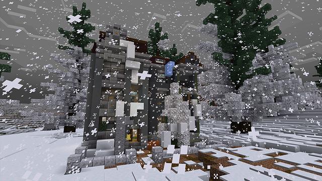 Screenshot of the Minecraft Bedrock Marketplace product Winter Craftable Bases created by G2Crafted.