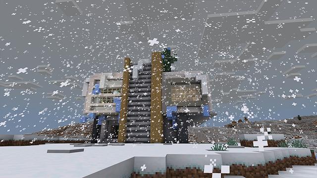 Screenshot of the Minecraft Bedrock Marketplace product Winter Craftable Bases created by G2Crafted.