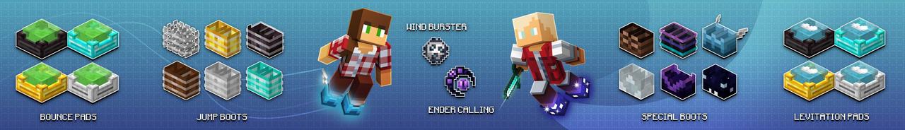 Panorama of the Minecraft Bedrock Marketplace product Movement+ Add-On created by Galaxite.