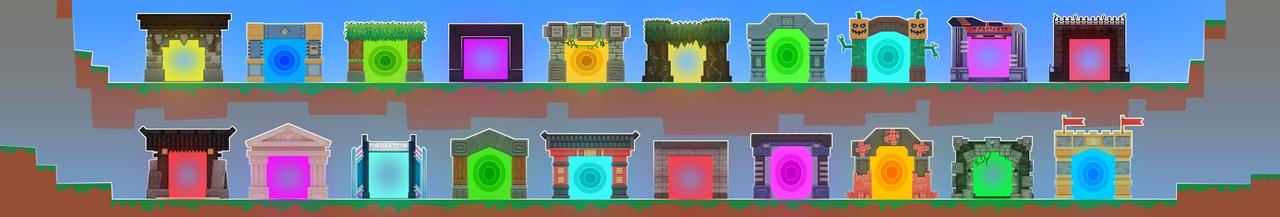 Panorama of the Minecraft Bedrock Marketplace product Teleporters Add On created by Galaxite.