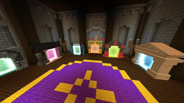 Screenshot of the Minecraft Bedrock Marketplace product Teleporters Add On created by Galaxite.